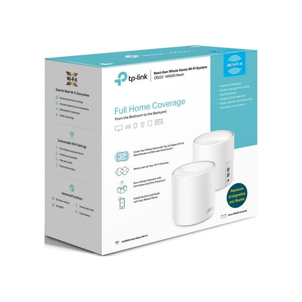 TP-Link Wi-Fi 6 AX3000 Deco W6000 Whole Home Mesh Router System (2