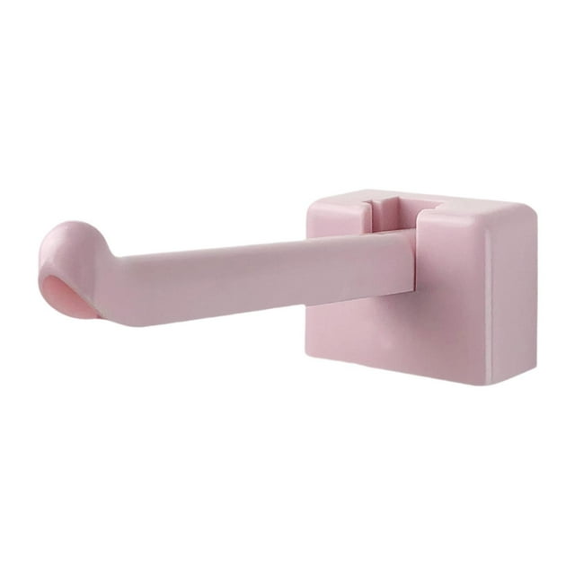 Perchero de almacenamiento para colgar ropa, plegable, montado en la pared, portátil, fácil de usar Rosa