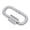 White Gold, variant on Cubic Zirconia Carabiner Clasp Charm Versatile Rhinestones Brooch Pin Pendant Necklace Connector Jewelry Accessories