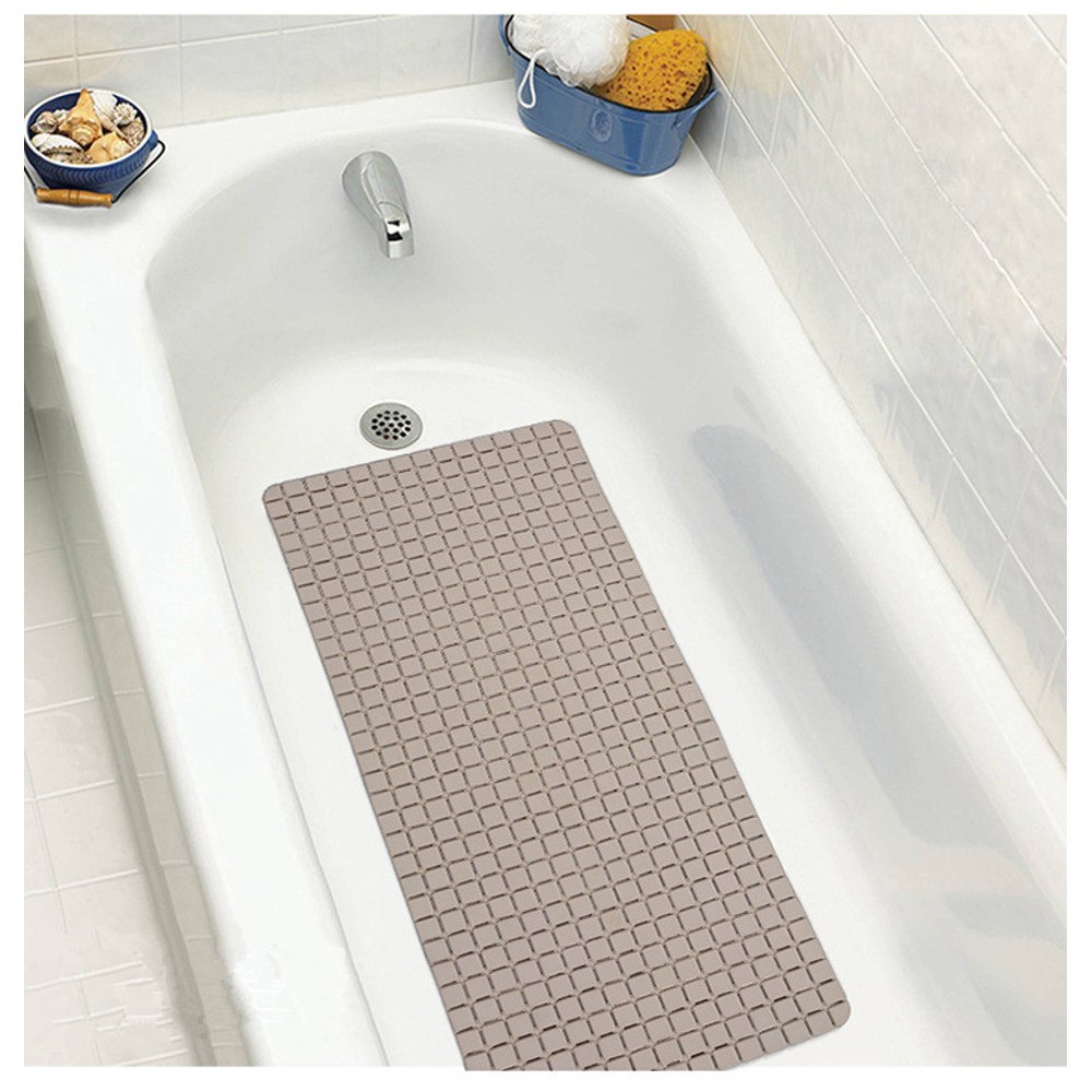 Costyle 13.8" × 30.7" Cushioned Bathtub Mat PVC Bath Mat NonSlip Tub