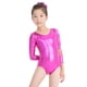 thumbnail image 2 of Mallas de gimnasia de una pieza de licra, de manga larga, metálicas brillantes, para niñas de Speerise, trajes de baile de ballet para niñas, 2 of 5