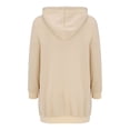 thumbnail image 5 of Wangmeiwg Women's Sweatshirts Women's Jackets - Cozy Zip Up Hooded Long Coat for Casual Streetwear in Cold Weather and Fall Activities Khaki XXL, 5 of 9