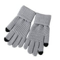 thumbnail image 3 of Skymirror 1 Pair Winter Men Women Knitting Touch-screen Non-slip Gloves Warmer Mittens, 3 of 7