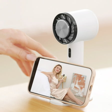 

Fairnull Mini Fan Ergonomic Handle Adjustable ABS Shell Freestanding USB Summer Cooling Fan for Daily Use
