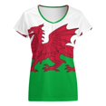 thumbnail image 5 of Australian Welsh Heritage Flag Women's Blouse Short Sleeve Women's Top T-Shirt Spring Summer Clothes, 5 of 7