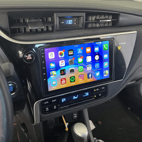 Eforcase Car Radio for Toyota Corolla 2017-2018, 9 inch IPS Touch Screen Stereo Support Wireless Carplay Android Auto WiFi Bluetooth GPS SWC Mirror Link FM/RDS with Backup Camera