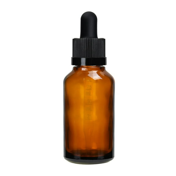 30ml /1oz Glass Tincture Graduated Dropper Bottles - Amber - 110 Count