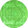 thumbnail image 1 of Ahgly Company Indoor Round Medallion Green Traditional Area Rugs, 3' Round, 1 of 1