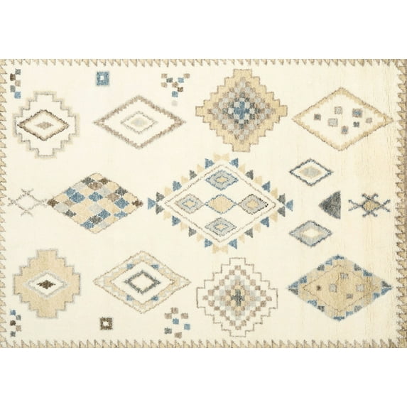 Ahgly Company Machine Washable Indoor Rectangle Contemporary Brown Area Rugs, 8' x 12'