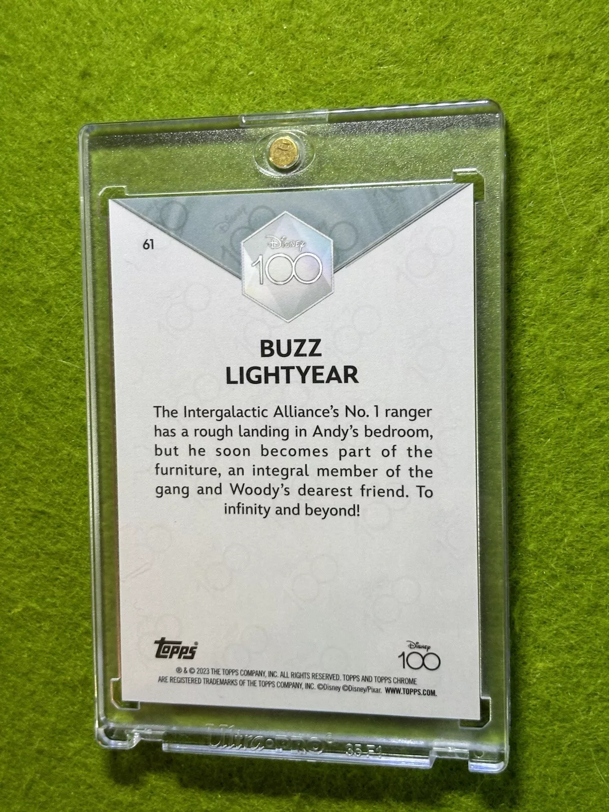 Buzz LightYear DISNEY 100 PINK REFRACTOR # /399 Toy Story CARD