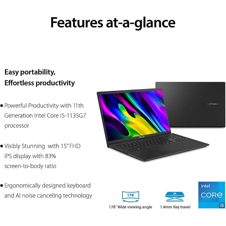 ASUS Vivobook 15 Laptop for Business and Student, 15.6 Inch FHD