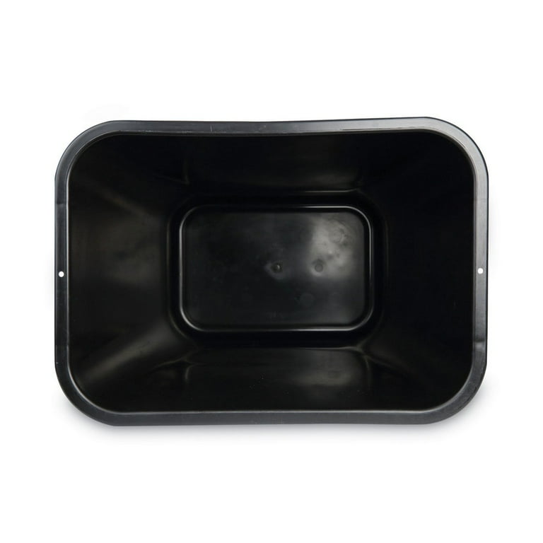 Boardwalk 41 Quart Black Plastic Trash Wastebasket - Durable, Soft