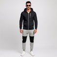 thumbnail image 2 of Men's Casual Tracksuit Set Autumn Comfortable Hooded Zip Up Sweatshirt And Matching Jogger Pants For Daily Wear Sports, 2 of 4