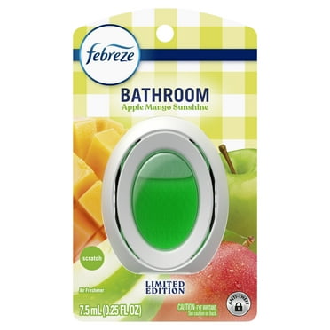 Febreze Bathroom Air Freshener, Small Spaces Odor-Fighting, Apple Mango Sunshine, 1 Count