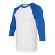 thumbnail image 1 of Raglán de béisbol de manga de tres cuartos unisex - Royal / White - Grande Bella Camiseta de manga corta, 1 of 1