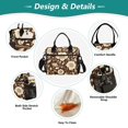 thumbnail image 3 of FORMRS Insulated Lunch Bag Unisex Large Capacity with Shoulder Strap, Brown Floral, 3 of 6