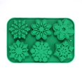 thumbnail image 2 of 1 Pack Snowflake Silicone Molds, 6-Cavities Christmas Silicone Molds, Silicone Molds for Making Soap, Ice Cube, Chocolate, Candy, Snowflake Design for Christmas DIY, 2 of 7