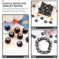 thumbnail image 6 of Black Acrylic Beads for DIY Jewelry Making Smooth Surface Delicate Appearance 50pcs, 6 of 10