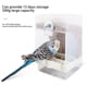 thumbnail image 4 of Comedero automático transparente para pájaros: práctico contenedor de semillas para jaula de pájaros, 4 of 9