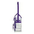 thumbnail image 6 of Eastsport Unisex Stadium Approved Clear Handbag Tote Crossbody, Purple, 6 of 6