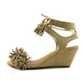 thumbnail image 4 of Material Girl Womens Haniya Leather Open Toe Casual Platform Sandals, 4 of 5