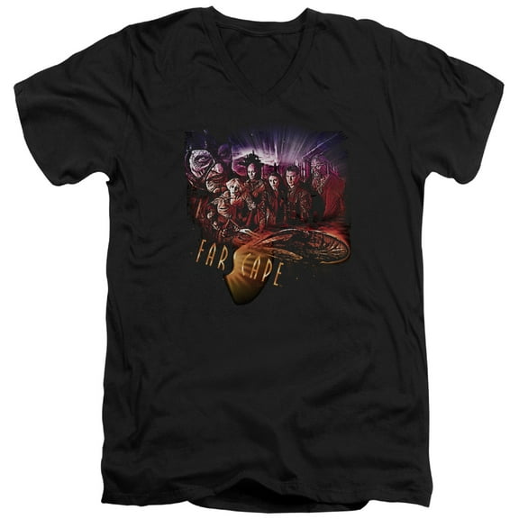 Farscape - Graphic Collage - Slim Fit V Neck Shirt - XX-Large