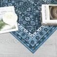 thumbnail image 5 of Washable Rug Runner Vintage Rug Traditional Rug Non-Slip Grey Runner Rugs with Rubber Backing Low-Pile Ultra-Soft Distressed Rug for Kitchen Bedroom 2x6/5x7/6x9/8x10/9x12, 5 of 7