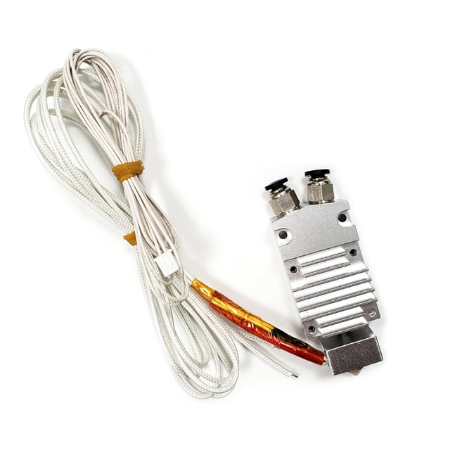 TRONXY Extruder,Heater Wire Thermistor In 1 Out 2e Model 3d Brass Nozzle 24v With Heater Wire Color Kit With Dual Color Kit Thermistor Brass Nozzle Kit With Heater Wire Thermistor Brass 2 In 1 Eryue