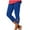 Blue, variant on Womens Gym Leggings Capri Ultra Thin Trendy Fitted Cutout Yoga Cropped Pants Spandex Elastic Mid Rise 3/4 Length Cropped Pants Solid Trousers for Ladies Activewear Vacation Green