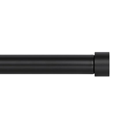 Ivilon Drapery Window Curtain Rod - End Cap Style Design 1 Inch Pole. 28 to 48 Inch Color Black