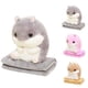 thumbnail image 4 of Yuarrent 2 en 1 lindo hámster coral polar peluche juguete tiro almohada y manta conjunto Decoración del hogar No.01, 4 of 6