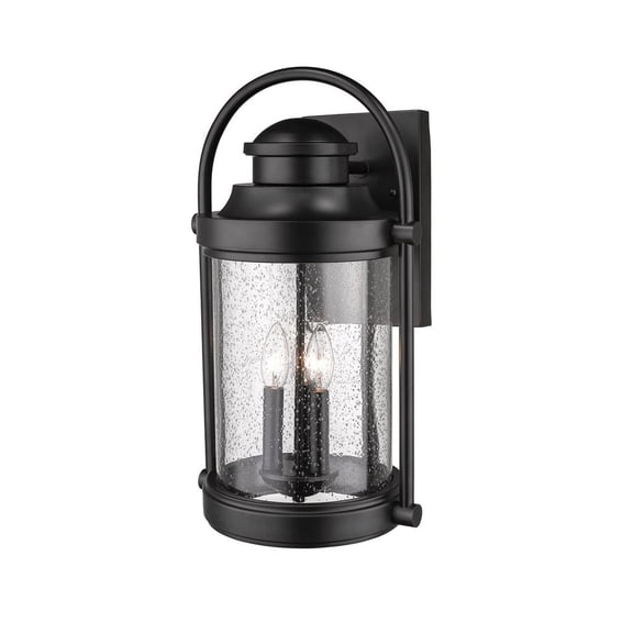 Millennium Lighting Livingston 3 Light Outdoor Wall Sconce Powder Coat Black Black
