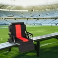 thumbnail image 3 of Sophia & William Set of 2 Portable Stadium Chair Stadium Seat for Bleacher with Cup Holder, Red, 3 of 7