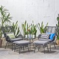 thumbnail image 2 of Noble House Montana 5 Piece Outdoor Wicker Conversation Set in Gray, 2 of 22