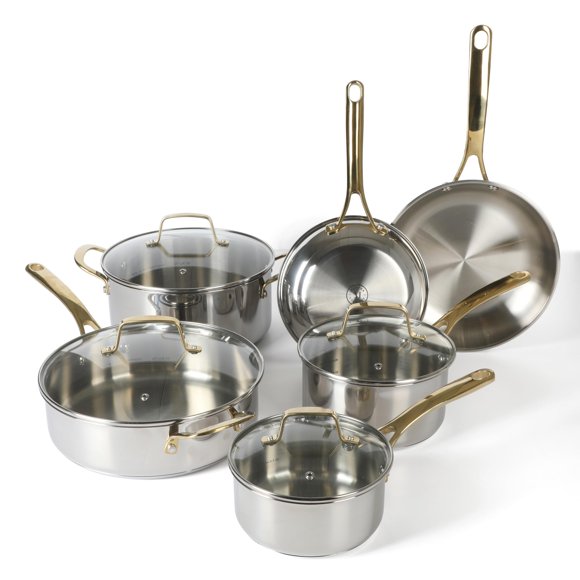 Juego de utensilios de cocina Martha Stewart Castelle, 10 piezas, acero inoxidable