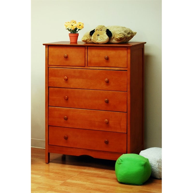 Athena Molly 6 Drawer Chest in Pecan