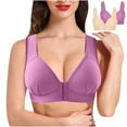 thumbnail image 2 of Jsaierl Womens Bras Plus Size Push Up T-shirt Bras Older Women Seamless Comfy Bralettes Stretch Everyday Full Figure Bras 2 Pack, 2 of 9