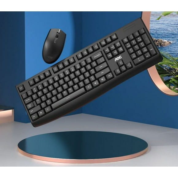 Wireless Keyboard and Mouse Combination, 2.4G Full-size Ergonomic Computer Keyboard, Suitable for Windows, Mac OS Desktop/laptop/PC