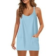thumbnail image 2 of ameIAEA Women Summer Dresses Sleeveless Athletic Workout Short Dress with Built-in Shorts & Pockets, 2 of 7