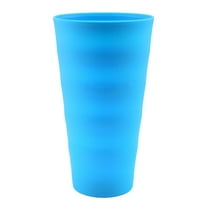YBM Home Reusable Plastic Cups 18 oz, Unbreakable Drinkware Dishwasher Safe, Blue