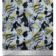 thumbnail image 1 of Soimoi Black Cotton Duck Fabric Leopard & Wild Animal Skin Fabric Prints by Yard 42 Inch Wide, 1 of 3