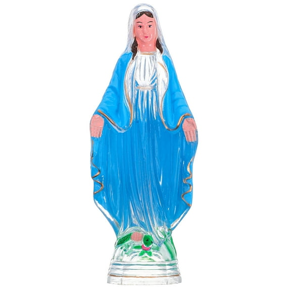 CTIRCHIU Mini Virgin Mary Statue Plastic Figurine Blessed Decor for Home, Yard, Patio, Hallway Display