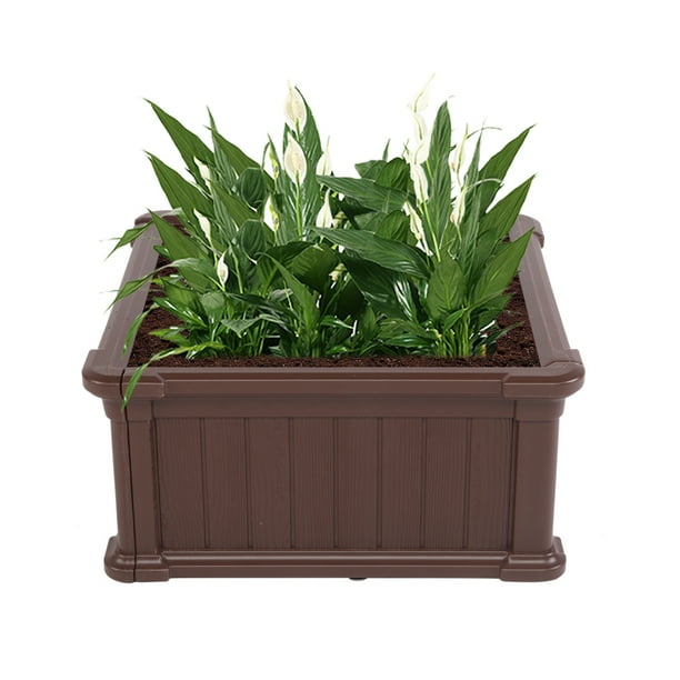 Raised Garden Bed Outdoor Box For Vegetable Flower Herb Gardening Backyard Patio Lawn Elevated Planter 23 8 X 11 Inch Ja2506 Com Raised Garden Bed Outdoor Box, Herb Garden Patio Box