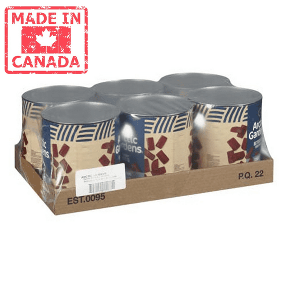 Arctic Gardens Betteraves Rouges Épaisses Emballées sous Vide 2.8L/96oz (6/caisse)-Fabriqué au Canada