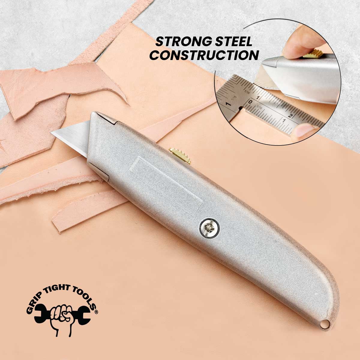 Retractable Metal Utility Knife W/ 1 Blade