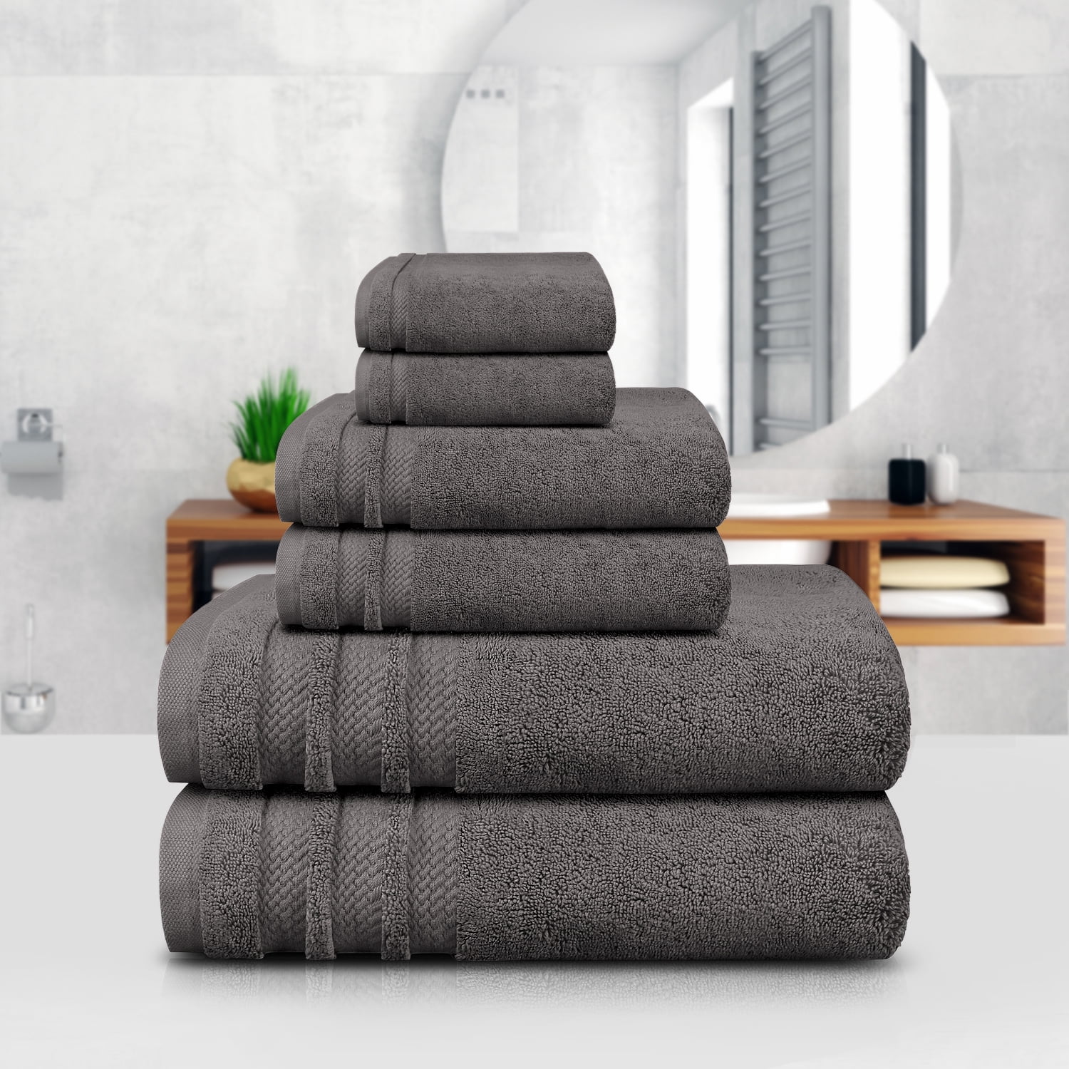 Trident Finesse Ultra Soft, Extra Large, 4 Piece Bath Towels, Super Soft,  Extra Absorbent, 625 GSM, White 