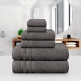 thumbnail image 2 of Trident Finesse 100% Cotton, Extra Large, 12 Piece Wash Towels, 625 GSM, (Charcoal), 2 of 6