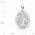 thumbnail image 3 of 925 Sterling Silver Rhodium-Plated 21x16mm Oval Tree Locket, 3 of 7