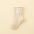 thumbnail image 2 of ZACPNCV Toddler Baby Knee-Highs Socks Knitted Socks Solid Color Cotton No Slip Cotton Floor Mid Tube Socks Beige 0-1 Years, 2 of 4