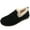 Black, variant on CHICVOMEY Women's Faux Fur Lined Winter Moccasin Slippers Comfort Indoor&Outdoor Loafers with Non-Slip Sole House Slippers for Women